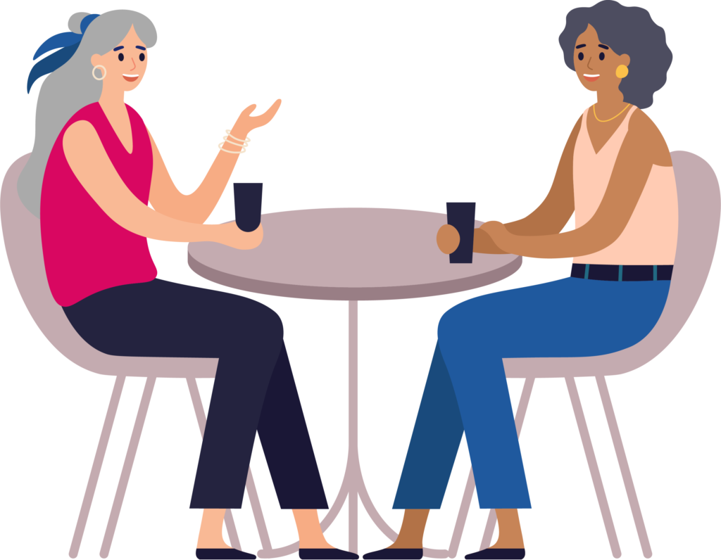 CPSA illustration women at table chatting
