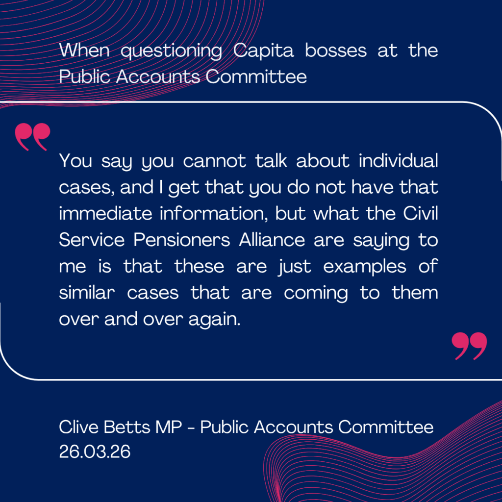 CSPA Clive Betts MP 2